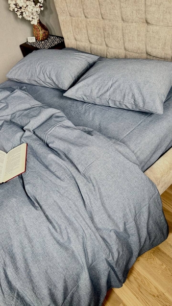 Постільна білизна Jeans Washed Cotton, варена бавовна, м’який джинсовий колір - зображення 26
