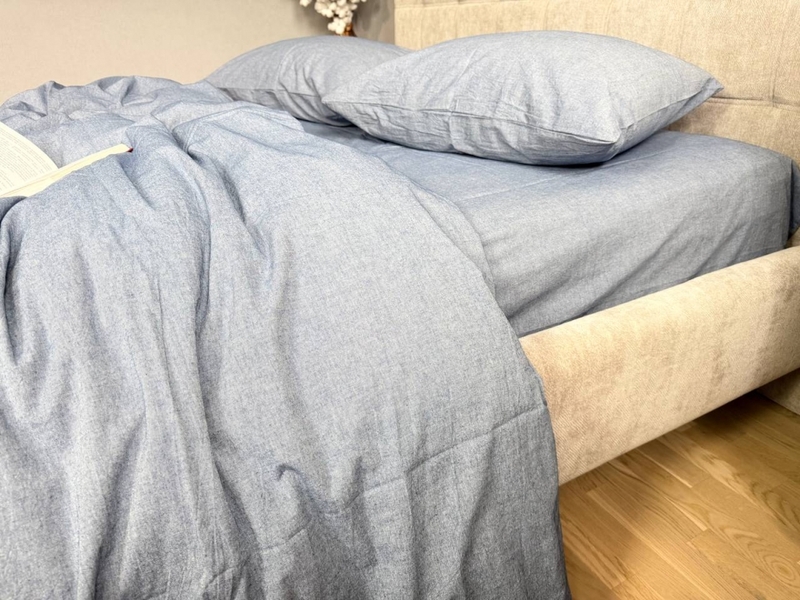 Постільна білизна Jeans Washed Cotton, варена бавовна, м’який джинсовий колір - зображення 2
