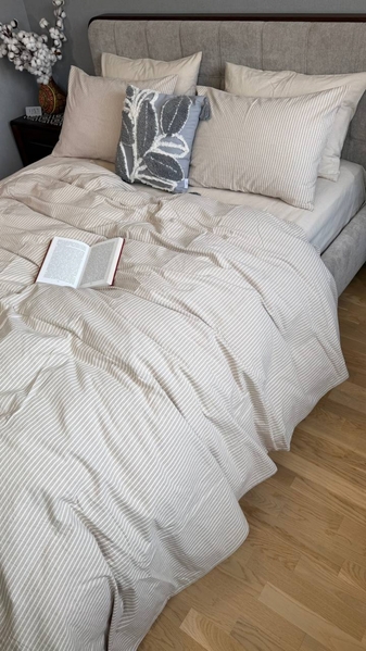 Постільна білизна Mini Bell + Creamy Beige, Washed Cotton, варена бавовна, ніжний кремовий беж - зображення 19