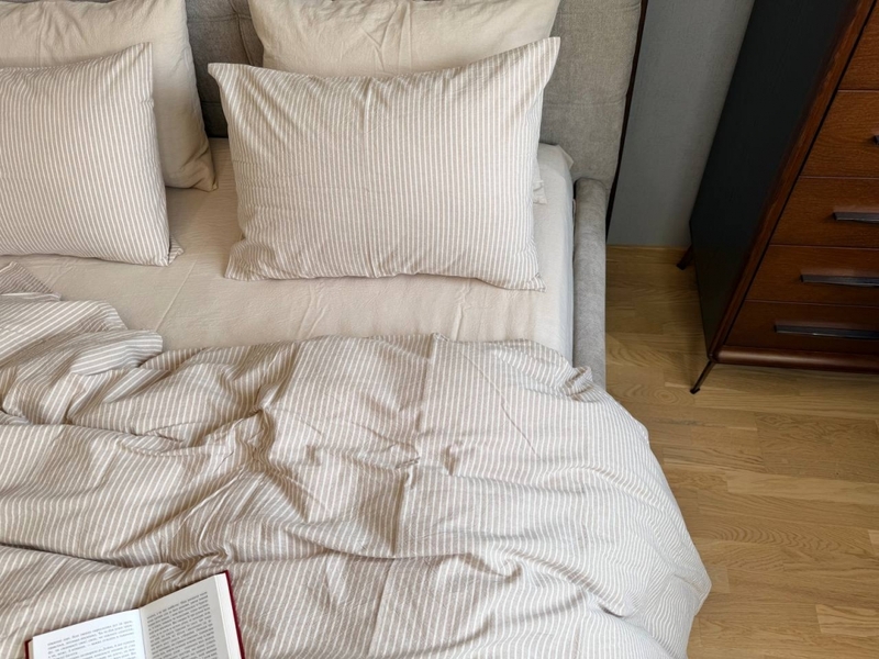 Постільна білизна Mini Bell + Creamy Beige, Washed Cotton, варена бавовна, ніжний кремовий беж - зображення 1