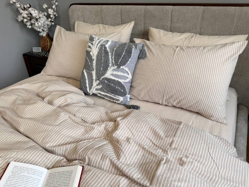 Постільна білизна Mini Bell + Creamy Beige, Washed Cotton, варена бавовна, ніжний кремовий беж - зображення 8
