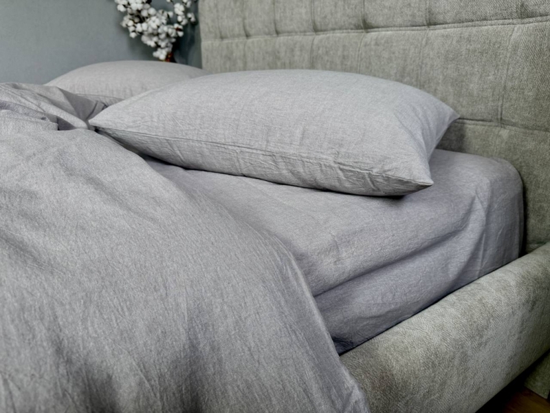 Постільна білизна Rock Gray, варена бавовна (Washed Cotton) W1351 - зображення 19