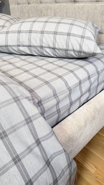Постільна білизна Volcano Washed Cotton, варена бавовна в сіру клітку - зображення 15