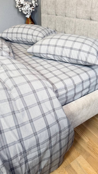 Постільна білизна Volcano Washed Cotton, варена бавовна в сіру клітку - зображення 8