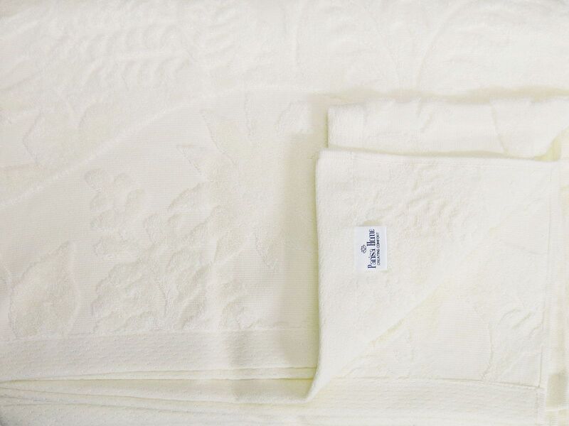Простирадло жакардове махрове Parisa Home 200x220 крем - зображення 2