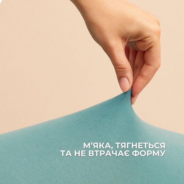 Простирадло трикотажне, 180200 x 200 x 35 см, на гумці, м’ята, ТМ IDEIA - зображення 7