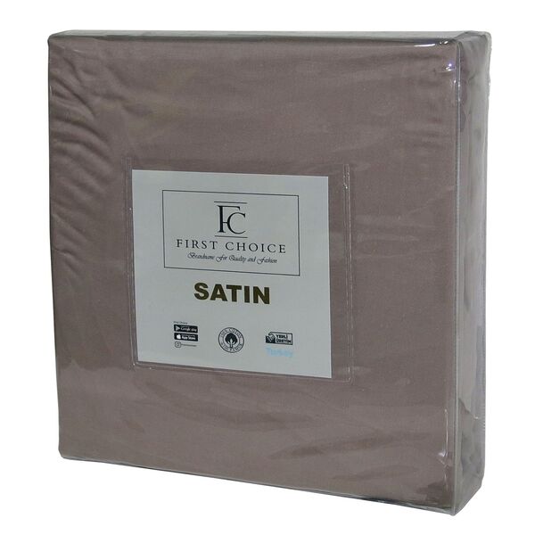 Простирадло на резинцi First Choice Сатин 180x200+2x50x70 (Mink) - зображення 2
