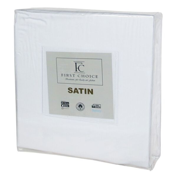 Простирадло на резинцi First Choice Сатин 180x200+2x50x70 (White) - зображення 2