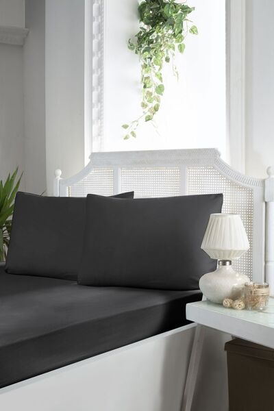 Простирадло на резинцi First Choice Сатин 160 x 200 + 2 x 50 x 70 (Anthracite) - зображення 5