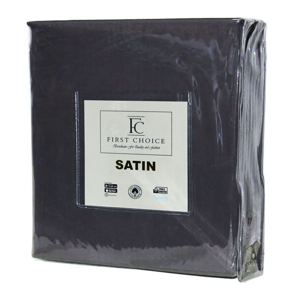 Простирадло на резинцi First Choice Сатин 160 x 200 + 2 x 50 x 70 (Anthracite) - зображення 6