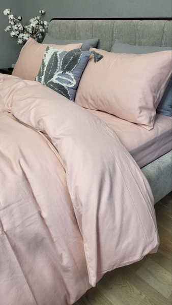 Комплект постільної білизни Пудровый N16564, Turkish flannel - изображение 6