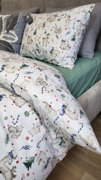 Комплект постельного белья Рождественское настроение, cotton подк. - изображение 5