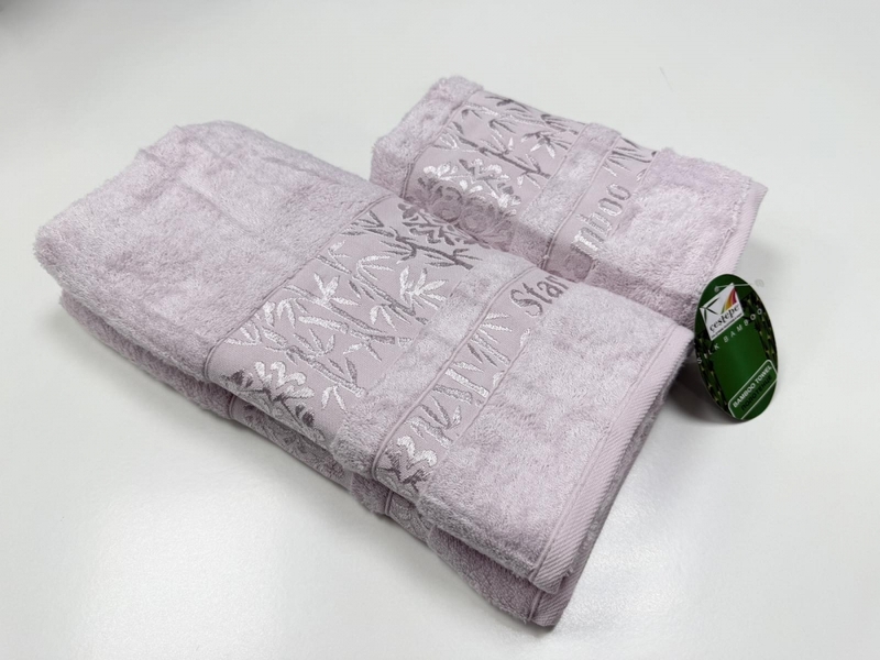 Рушники махрові RUBY BAMBOO, 100 бамбук 550 гм2, лілові, ТМ Cestepe - зображення 1