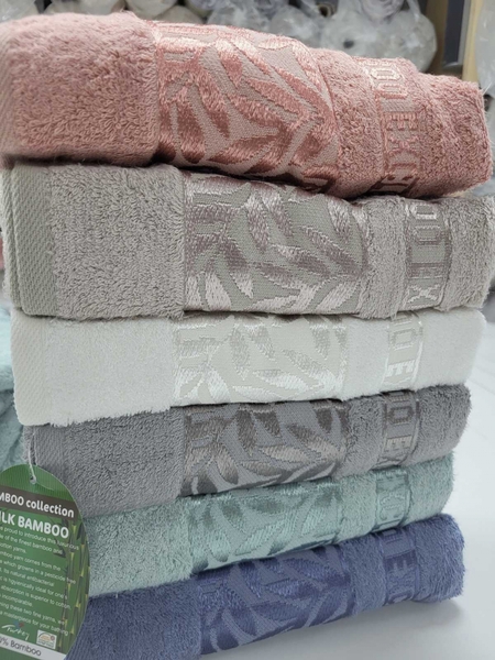 Рушники махрові SILK BAMBOO, 100 бамбук 550 гм2, сірі, ТМ Cestepe - зображення 2
