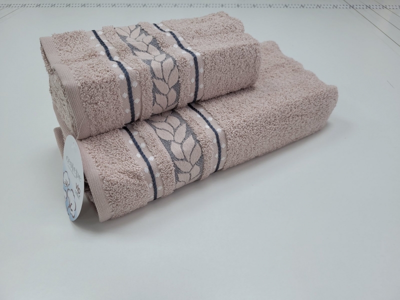 Полотенца махровые VIP COTTON FILIZ-N, 100 хлопок 520 гм2, фрапе, ТМ Cestepe - изображение 1