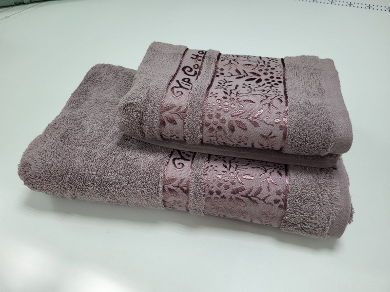 Полотенца махровые VIP COTTON ROWAN, шоколад - изображение 2