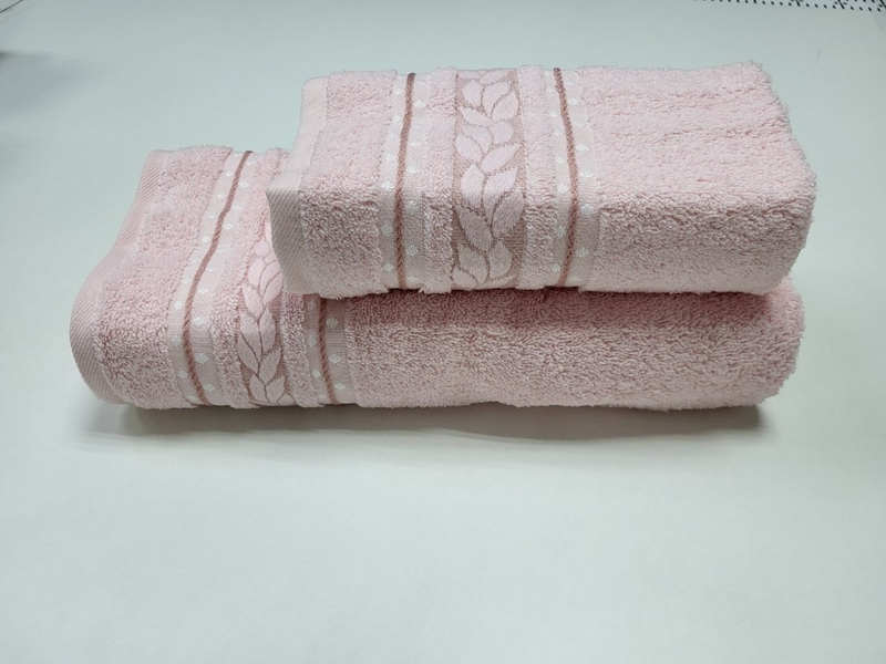Полотенце махровое сауна VIP COTTON FILIZ, св.розовый - изображение 1