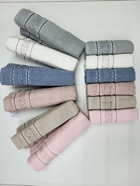 Полотенце махровое сауна VIP COTTON FILIZ, св.розовый - изображение 6