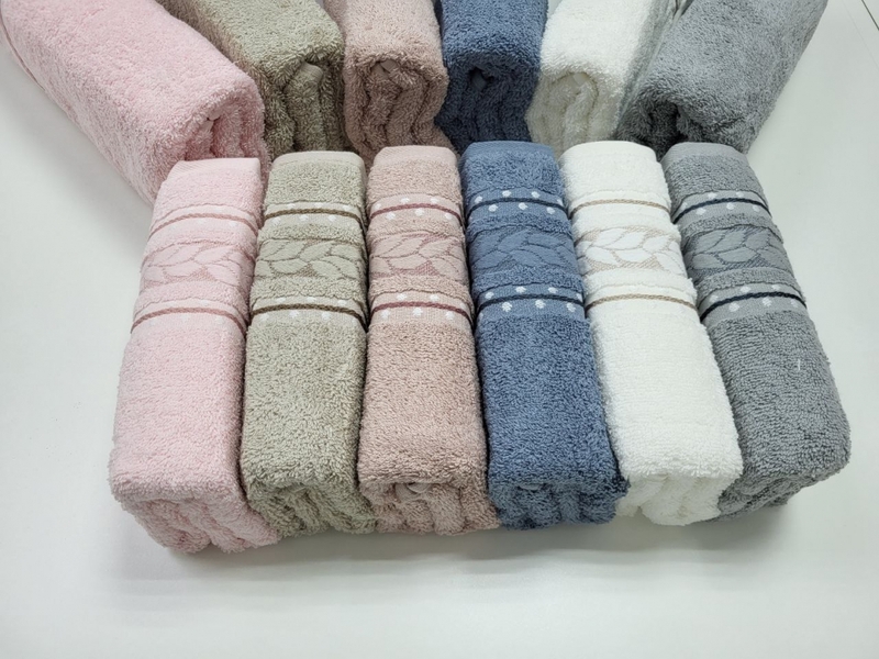 Полотенце махровое сауна VIP COTTON FILIZ, св.розовый - изображение 7