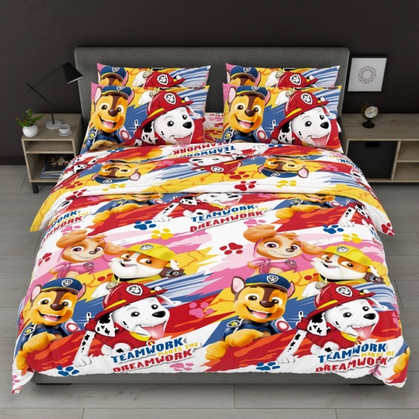 Комплект постельного белья Paw Patrol, Щенячий патруль, бязь, TEAMWORK, MAKES THE DREAM WORK - изображение 1