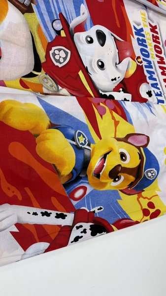 Комплект постельного белья Paw Patrol, Щенячий патруль, бязь, TEAMWORK, MAKES THE DREAM WORK - изображение 2