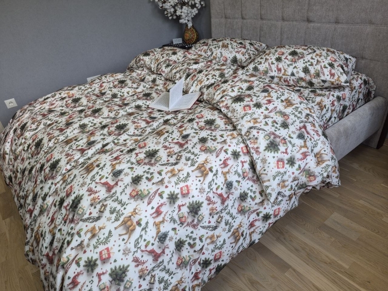 Комплект постільної білизни Різдвяні історії Turkish Flannel 5D новорічний - зображення 7