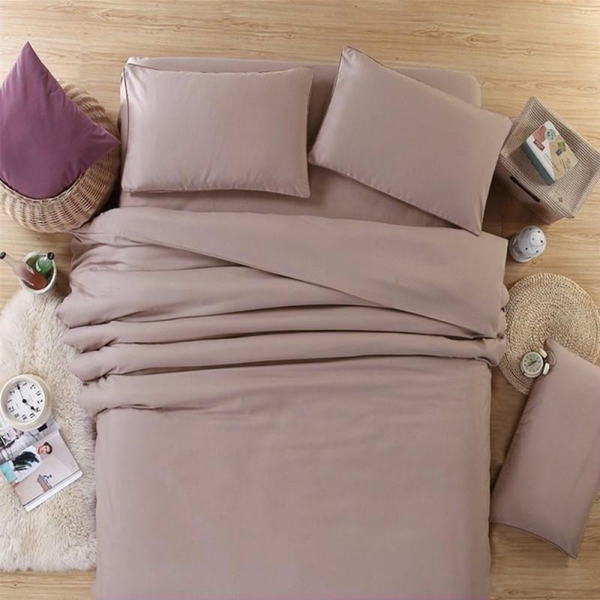 Комплект постельного белья Сатин однотонный MAUVE NEW, №350N - изображение 1