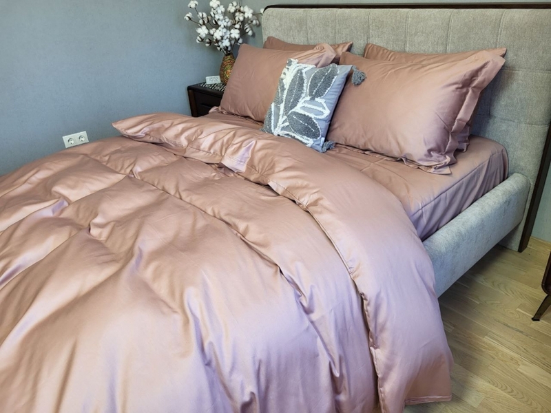 Комплект постельного белья Сатин однотонный MAUVE NEW, №350N - изображение 14