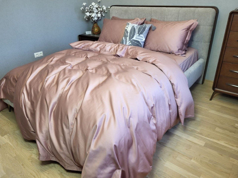 Комплект постельного белья Сатин однотонный MAUVE NEW, №350N - изображение 6