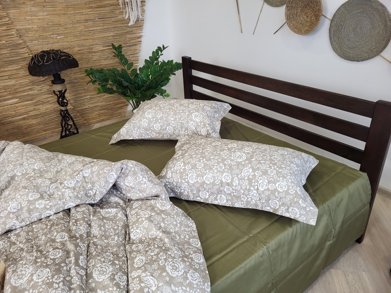 Комплект постільної білизни Сатин PREMIUM, MUSCAT OLIVE - зображення 12