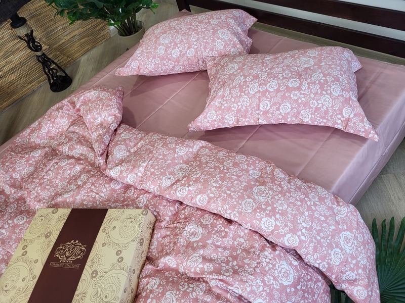 Комплект постельного белья Сатин PREMIUM, MUSCAT ROSE - изображение 15