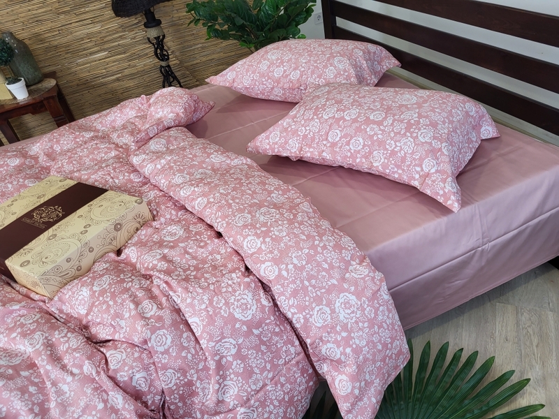 Комплект постельного белья Сатин PREMIUM, MUSCAT ROSE - изображение 5