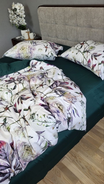 Комплект постельного белья Сатин PREMIUM, PEONIES - изображение 4