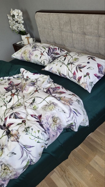 Комплект постельного белья Сатин PREMIUM, PEONIES - изображение 5