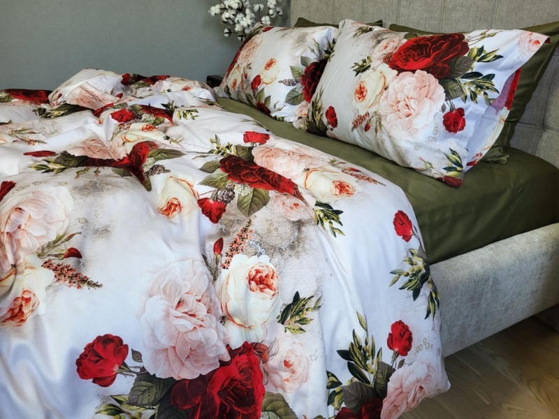 Комплект постельного белья Сатин PREMIUM, ROSE - изображение 2