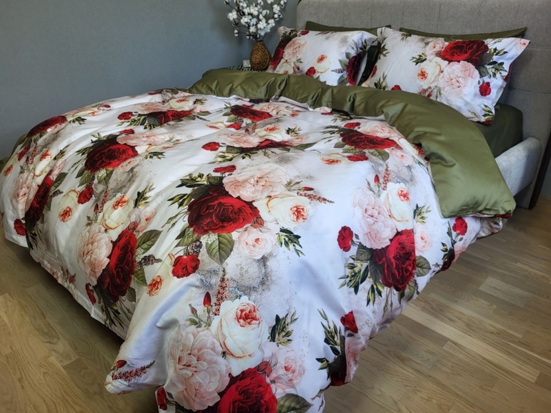 Комплект постельного белья Сатин PREMIUM, ROSE - изображение 4