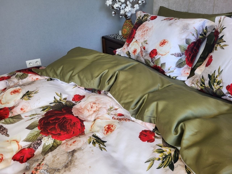 Комплект постельного белья Сатин PREMIUM, ROSE - изображение 6