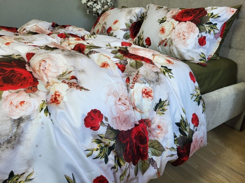 Комплект постельного белья Сатин PREMIUM, ROSE - изображение 7