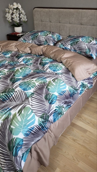 Комплект постельного белья Сатин PREMIUM, TROPICS - изображение 12