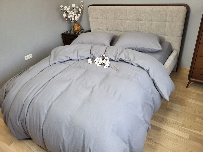 Комплект постельного белья Серая гавань S148, Turkish flannel - изображение 1