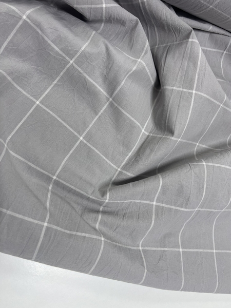 Комплект постільної білизни Gray plaid, Варена бавовна, ТМ Комфорт-текстиль - зображення 1
