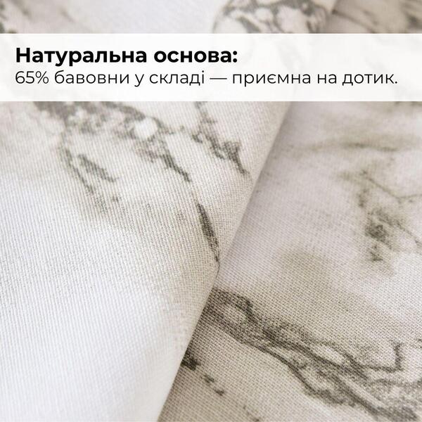 Скатертина Мармур сіро-білий, з водовідштовхувальним просоченням, 140 x 170 см, бавовна, ТМ IDEIA - зображення 15