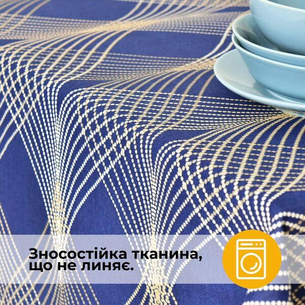 Скатертина з водовідштовхувальним просоченням, 140 x 170 см, бавовна, мереживо денім, ТМ IDEIA - зображення 14