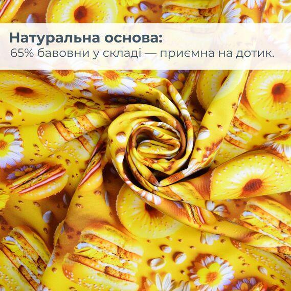 Скатертина IDEIA 140x170 см із захистом від плям Teflon, бавовна, принт жовті пончики - зображення 6