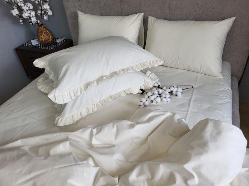 Комплект постельного белья SOLO №S101, cotton с рюшей - изображение 16