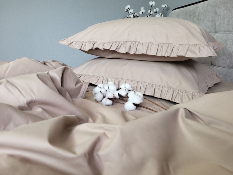 Комплект постельного белья SOLO №S122, cotton с рюшей - изображение 1