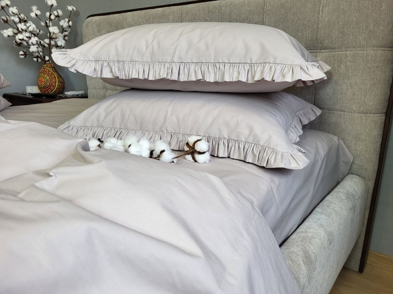 Комплект постельного белья SOLO №S146, cotton с рюшей - изображение 16