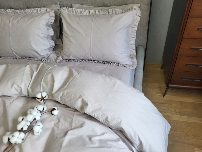 Комплект постельного белья SOLO №S146, cotton с рюшей - изображение 3