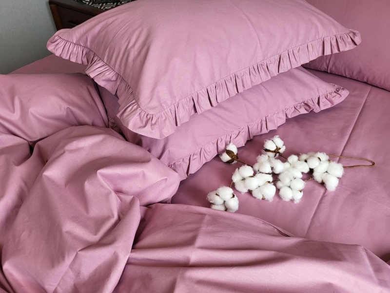 Комплект постельного белья SOLO №S165, cotton с рюшей - изображение 2