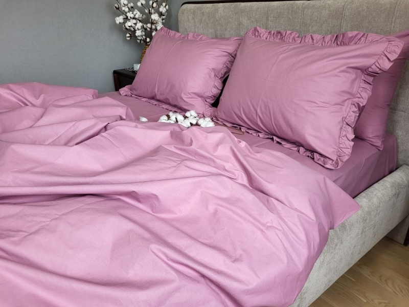 Комплект постельного белья SOLO №S165, cotton с рюшей - изображение 3
